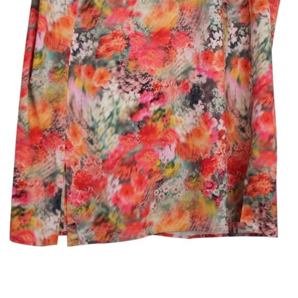 Athleta Refined Zephyr Sleeveless Tank Top Womens Large Pink Floral Blur - Picture 6 of 7